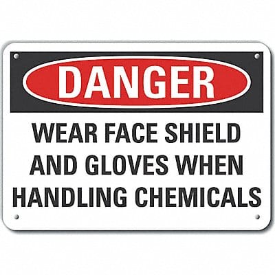 Eye Hand Danger Sign 7x10in Plastic