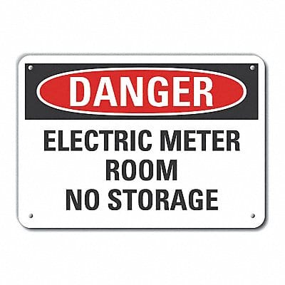 Elec Panel Danger Sign 10x14in Plastic