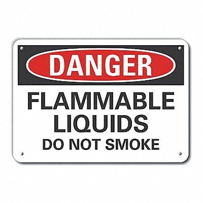 Flamm Liquid Danger Sign 10x14in Plastic