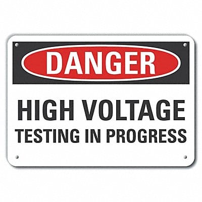 High Voltage Danger Sign 7x10in Plastic
