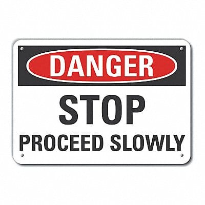 Lift Truck Traffic Danger Sign 7x10in