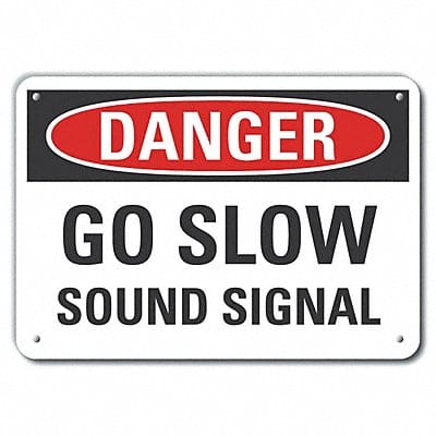 Lift Truck Traffic Danger Sign 7x10in