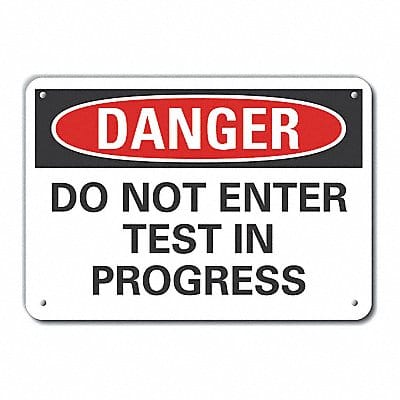 Auth Person Danger Sign 7inx10in Plastic