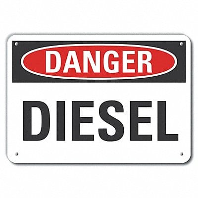 Diesel Danger Sign 10inx14in Plastic