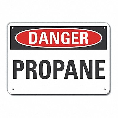 Propane Danger Sign 7x10in Plastic