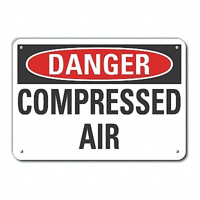 Compres Air Danger Sign 10x14in Plastic