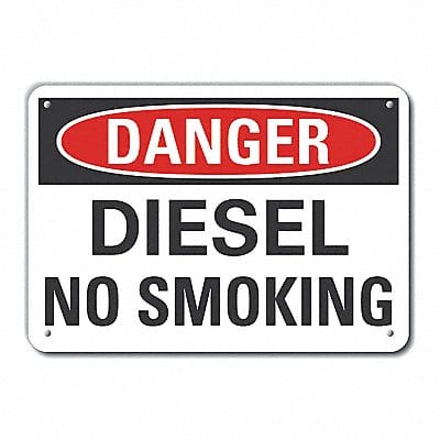 Diesel Danger Sign 7x10in Plastic