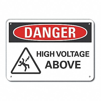 High Voltage Danger Sign 7x10in Plastic