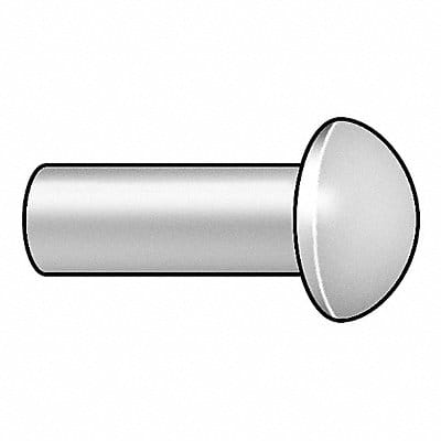 Solid Rivet 1/4 in L Dome PK330