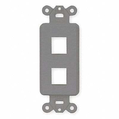Outlet Frame 2 Port Flush Mount Gray