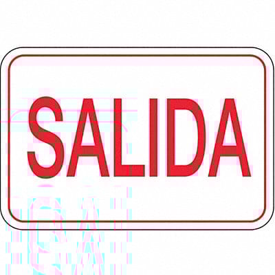 Exit Sign 7 in x 10 in Plastic