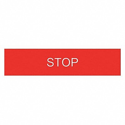 Legend Plate Stop White and Red