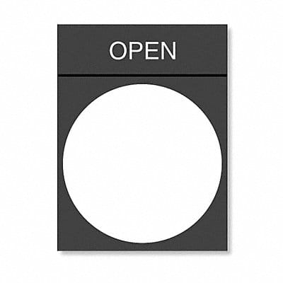 Legend Plate Open White/Black and Red Legend Plate Open White/Black and Red