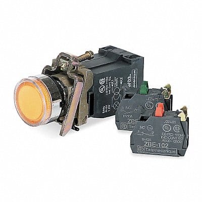 Illuminated Push Button 22mm Yellow