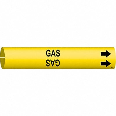 Pipe Marker Gas 2 in H 2 in W