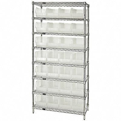 Bin Shlvng 24inx74inx36in Clear