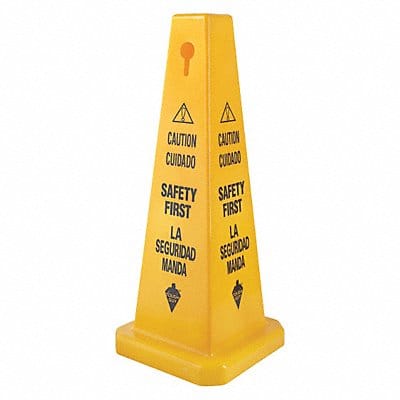 Traffic Cone Yellow Polypropylene 26in H