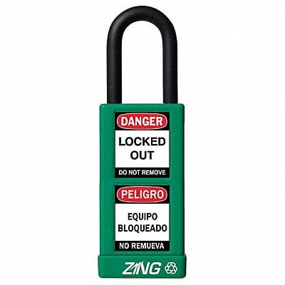 Lockout Padlock KD Green 3 H