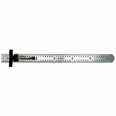 Pocket Rule Stl Inch 32nds 64ths 6 In L