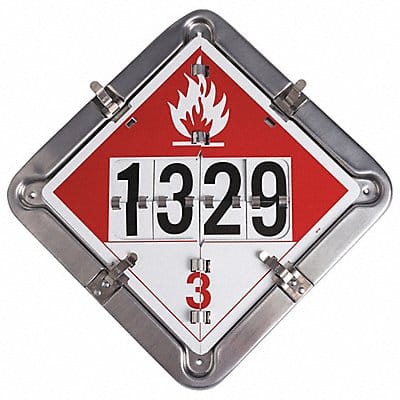 DOT Container Placard 13-5/8 Label W
