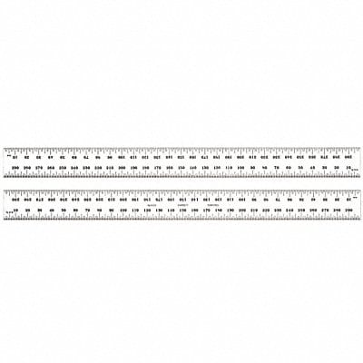 Steel Rule 35 Grad 300 L x 25.4mm Chrome