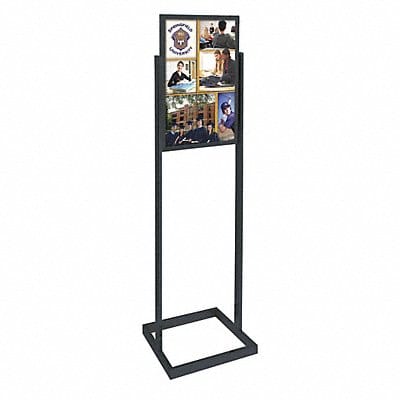 Sign Holder Pedestal 14x22 Alum Black