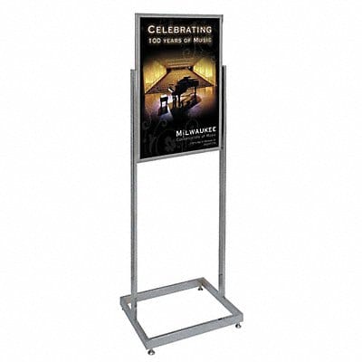 Sign Holder Pedestal 22x28 Alum Chrome
