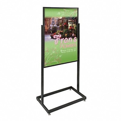 Sign Holder Pedestal 24x36 Alum Black
