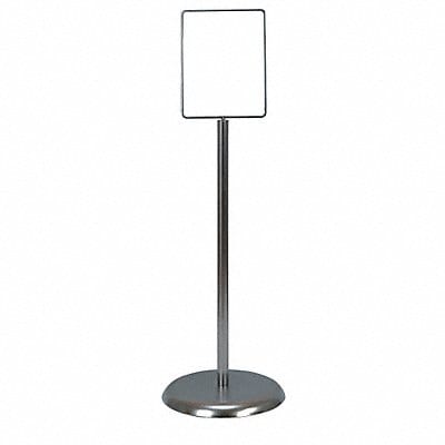 Sign Holder Pedestal 7x11 Metal Chrome
