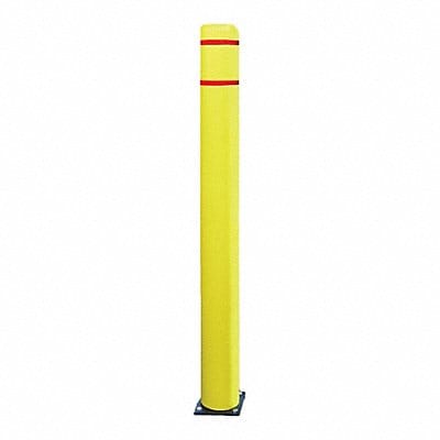 Spring Mount Bollard 72 in H Yellow
