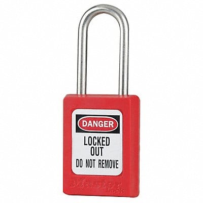 D7355 Lockout Padlock KA Red 1-7/8 H PK6