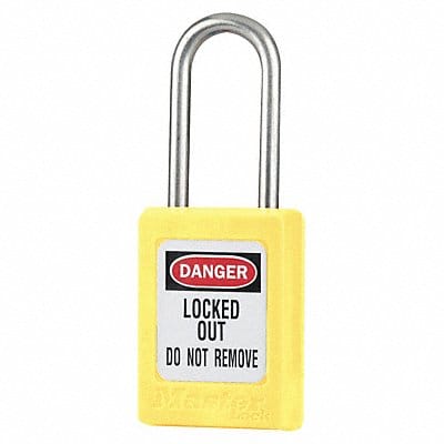 D7355 Lockout Padlock KA Yellow 1-7/8 H PK6