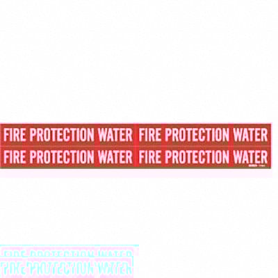 Pipe Marker Fire Protection Water