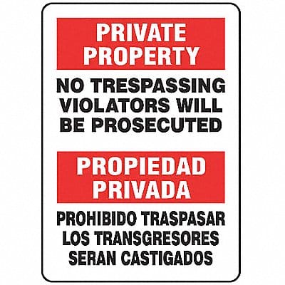 Spanish-Bilingual Private Property Sign
