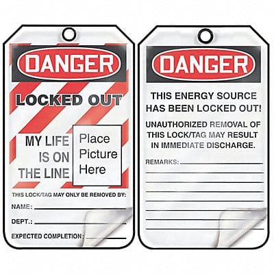 Lockout Tag 3-1/4 WX5-3/4 H PK25