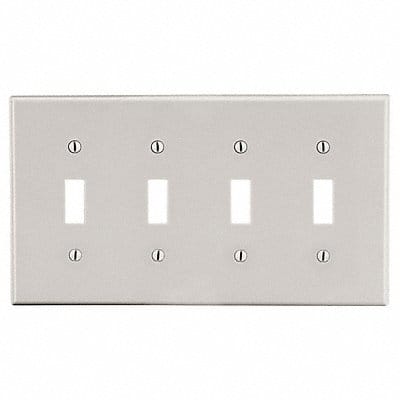 Toggle Switch Wall Plate Brown 4 Gangs