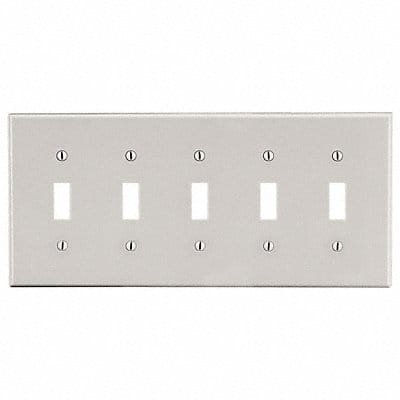 Toggle Switch Wall Plate Brown 5 Gangs