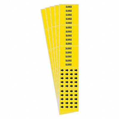 Pipe Marker Adhesive Black Sludge PK5