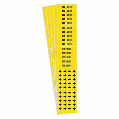 Pipe Marker Black Red Liquor PK5