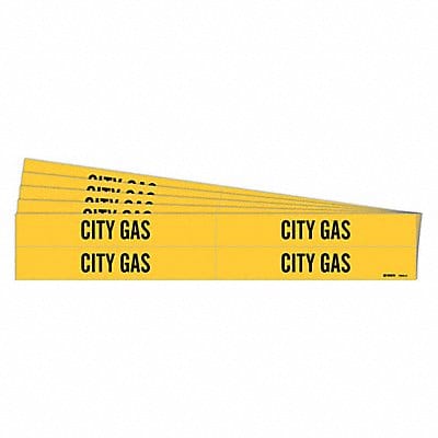 Pipe Marker Adhesive Black City Gas PK5