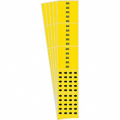 Pipe Marker Adhesive Black Gas PK5