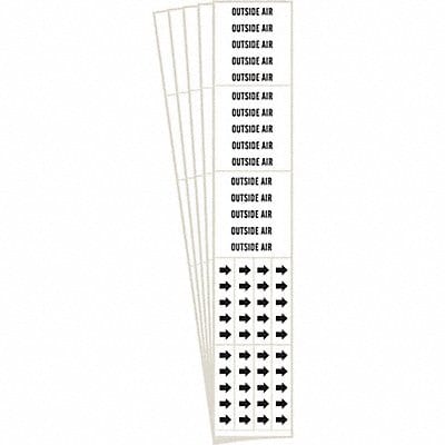 Pipe Marker Black Outside Air PK5