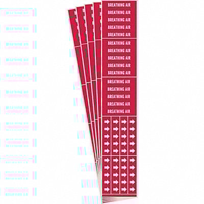 Pipe Marker White Breathing Air PK5