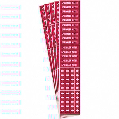 Pipe Marker White Sprinkler Water PK5