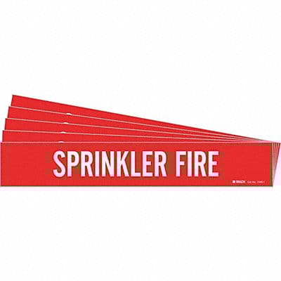 Pipe Marker White Sprinkler Fire PK5