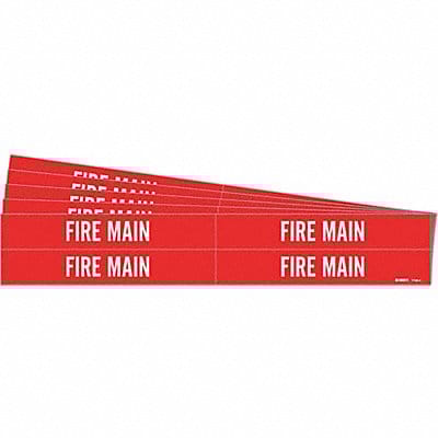 Pipe Marker Adhesive White Fire Main PK5