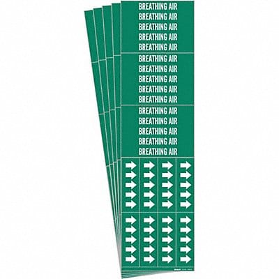 Pipe Marker White Breathing Air PK5