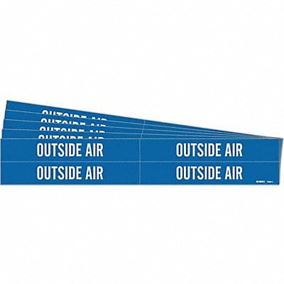 Pipe Marker White Outside Air PK5