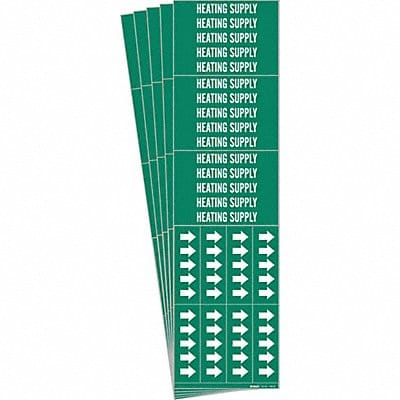 Pipe Marker White Heating Supply PK5