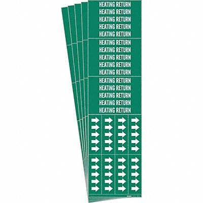 Pipe Marker White Heating Return PK5